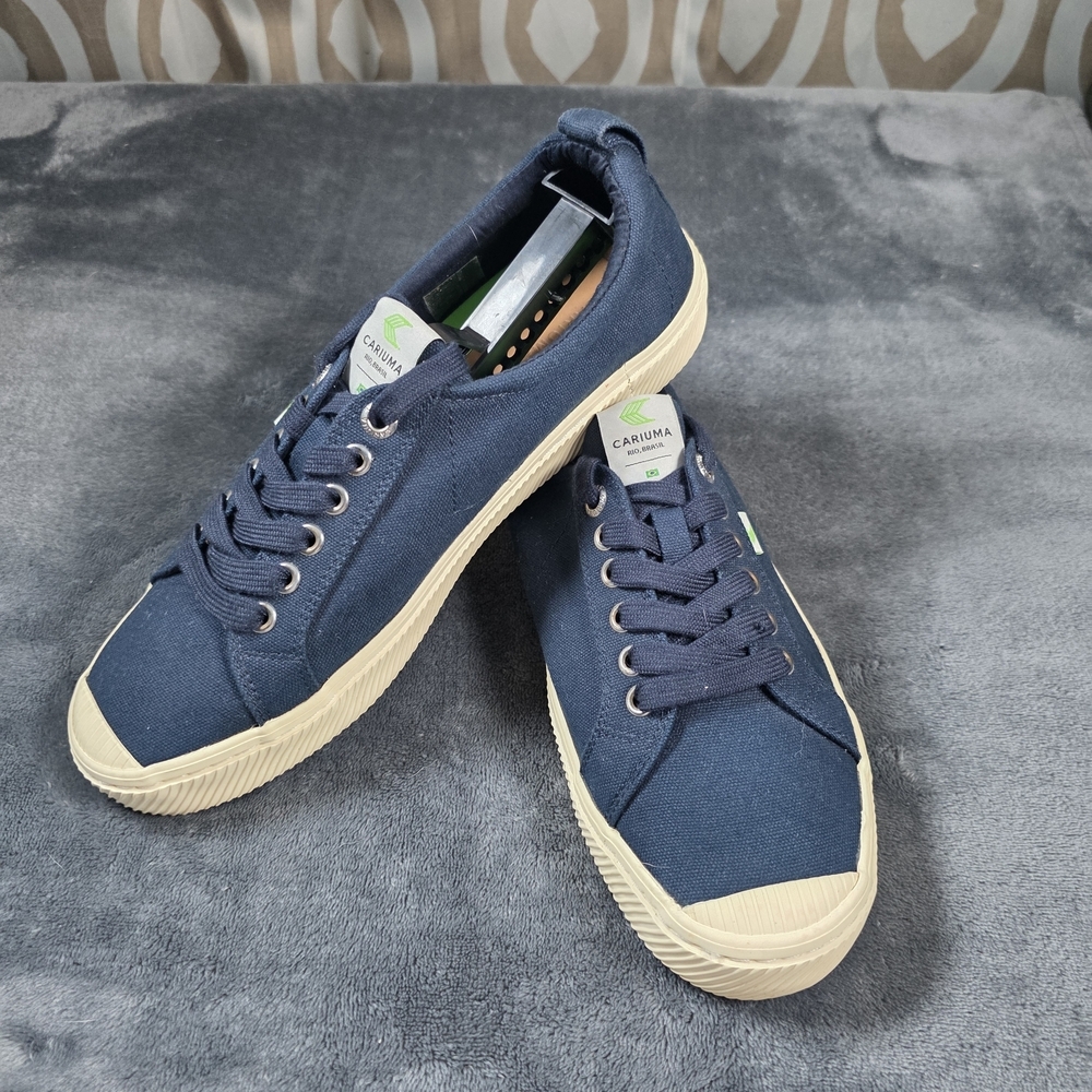 Cariuma Rio Brasil Oca Low Navy Blue Sneakers Womens 10 Mens 8.5